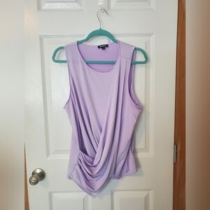 2/$10 Expresss Purple Asymmetrical Draped Tank Top